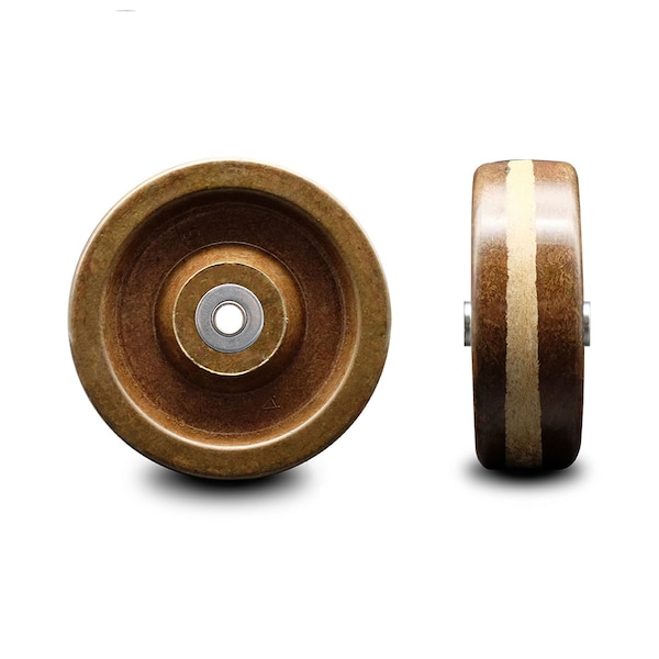 SCC - 4" High Temp Phenolic Wheel w/Roller Bearing - 3/8" Bore -600 lbs Capacity